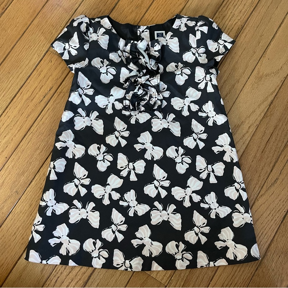 Janie and Jack Black Dress With Pink Bows Size 18-24 months